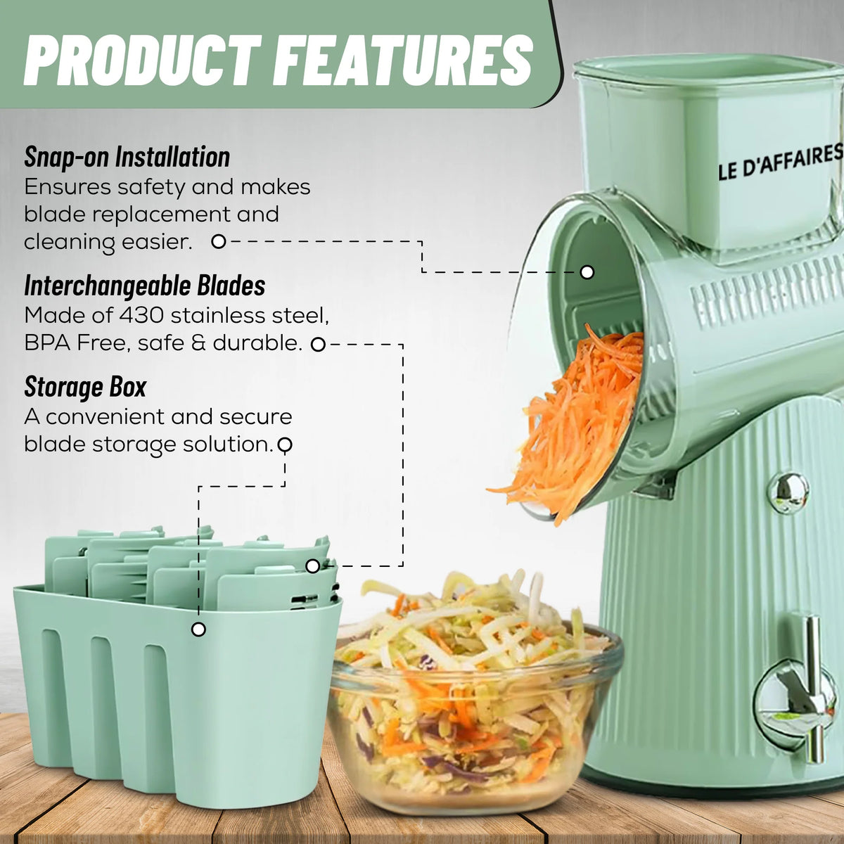 5 in 1 Gourmet Rotary Grater